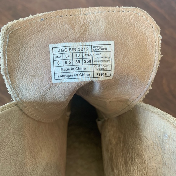 Ugg heeled booties with fur and adjustable straps 8 women’s - Picture 6 of 8